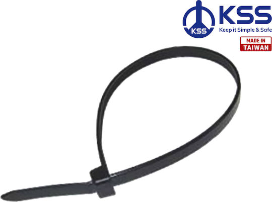 KSS Legătură Cablu Din Plastic 203mmx4.6mm Culoare Neagră 1 Bucată 02.012.0056