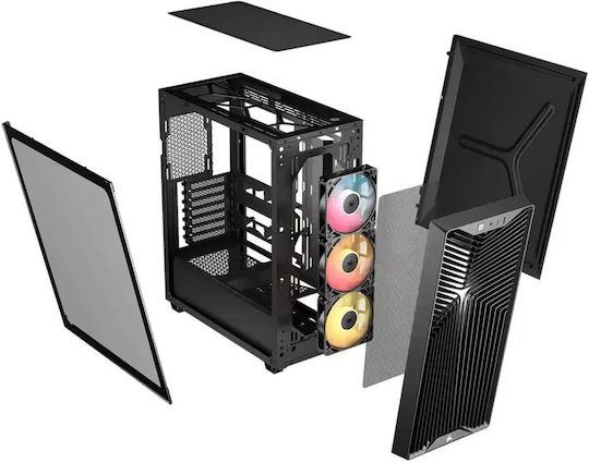 Corsair 3200D RS ARGB Gaming Midi Tower Computer Case Black