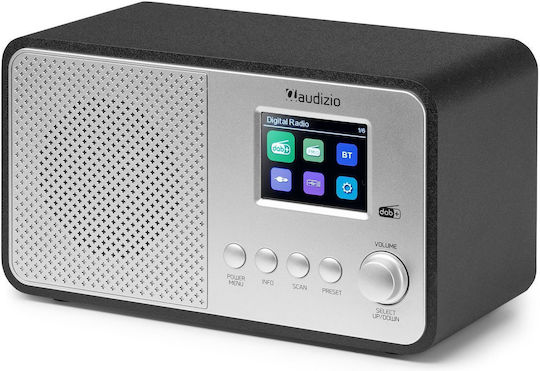 Audizio Avio Επιτραπέζιο Ραδιόφωνο Ρεύματος DAB+ με Bluetooth και USB Ασημί