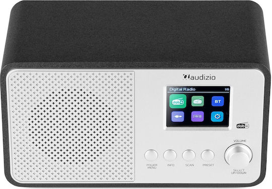 Audizio Avio Επιτραπέζιο Ραδιόφωνο Ρεύματος DAB+ με Bluetooth και USB Ασημί
