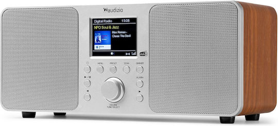 Audizio GENUA Cu alimentare la rețea DAB+ cu Bluetooth Argintiu