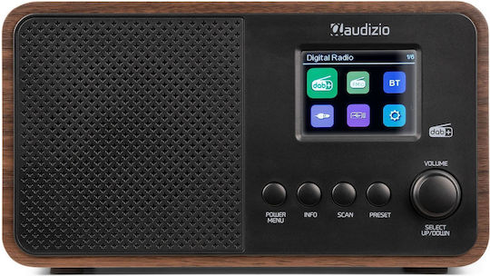 Audizio Avio Επιτραπέζιο Ραδιόφωνο Ρεύματος DAB+ με Bluetooth και USB Wood