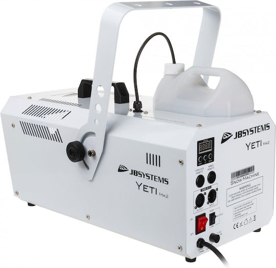 Jb Systems Yeti MK2 Schneemaschine 1200W mit Drahtlos / Verkabelt Fernbedienung und Möglichkeit zur Verbindung mit einer Lichtkonsole