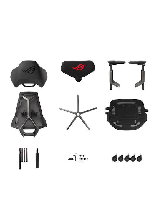 Asus Rog Destrier Геймърски стол с регулируеми подлакътници Черен