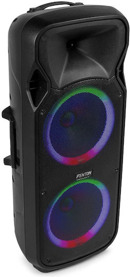 Fenton Karaoke Speaker with Wired Microphones and Lighting Effects FT212LED MK2 170.164 Black
