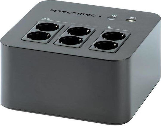 Socomec Netys Unitate UPS 600VA 360W Cu 6 Prize De Curent Alternativ Schuko