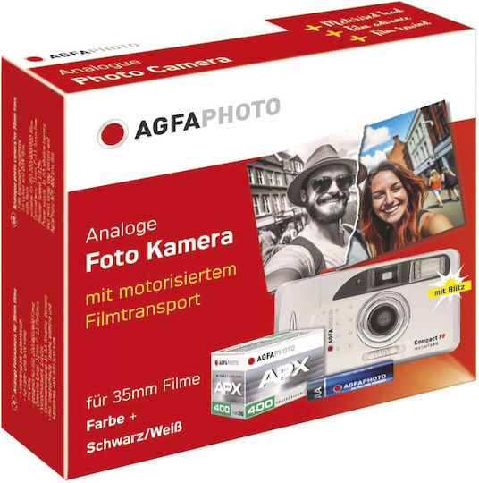 AgfaPhoto Compact Set FF Φωτογραφική Μηχανή με Film Silver