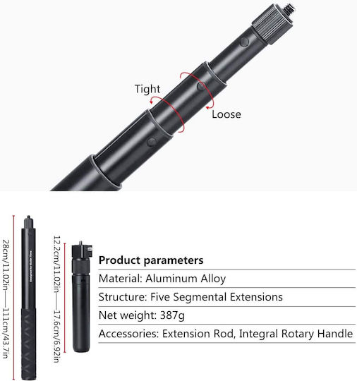 Bullet Time Set Tripod Monopod Adapter Gopro Phone