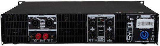 Synq SE-1800 Τελικός Ενισχυτής PA 2 Καναλιών 2400W/4Ω 600W/8Ω με Σύστημα Ψύξης