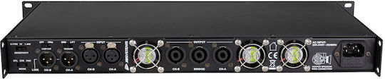 Jb Systems AMP200-2 PA Power Amplifier 2 Channels 200W/4Ω 130W/8Ω with Cooling System Black
