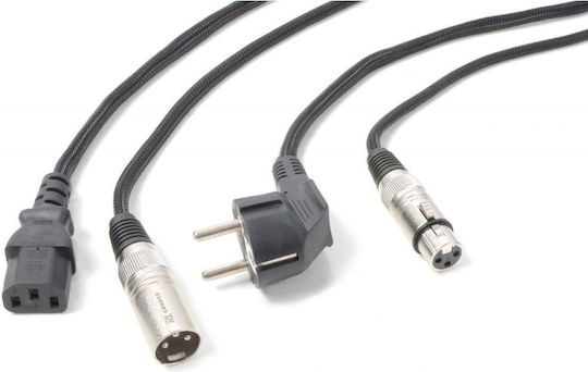 Power Dynamics Power/Signal XLR male to XLR female 15m Cable Gray (CALIN199)