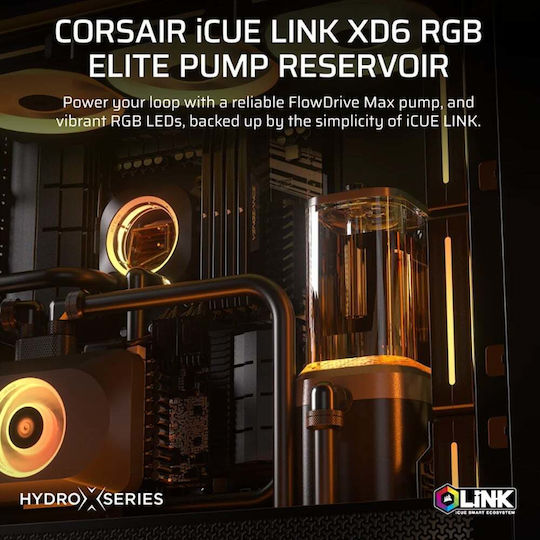 Corsair Pump Combo Reservoir Icue Link Xd6 Rgb Elite Black Cx-9040013-ww