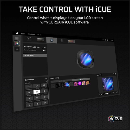 Corsair NAUTILUS 240 RS LCD Water Cooling AIO CPU With 2 120mm Fans And ARGB Lighting