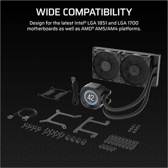 Corsair NAUTILUS 240 RS LCD Water Cooling AIO CPU With 2 120mm Fans And ARGB Lighting