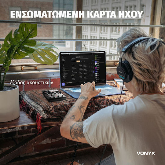Vonyx VMM401 Analoger Mischpult 4.0 Kanäle mit Phantom Power & 2 XLR-Eingänge & Bluetooth