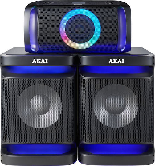 Akai Proffesional Sound System 2.1 200W with Player and Bluetooth Black