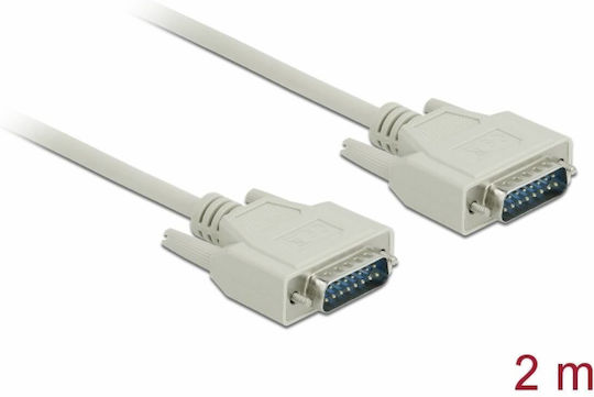 DeLock Καλώδιο RS232 9-pin male σε RS232 9-pin female 3m Λευκό