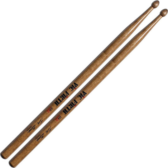 Vic Firth Μπαγκέτες Ντραμς Signature Tim Genis με Σχήμα Μύτης Oval σε Καφέ Χρώμα