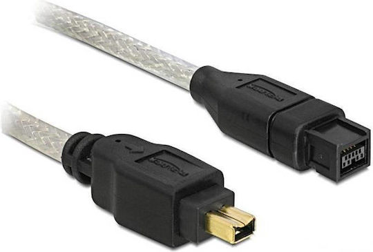 DeLock FireWire Cable 9-pin male to 4-pin male 1m