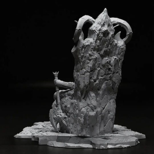 Figure Kratos On Throne Ready To V3 God War 3d Printed 20 Cm 1:8