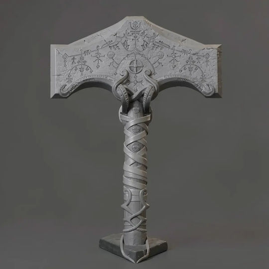 Cosplay Figur Gott des Krieges Thor Hammer Tragbare 3D Gedruckte 11,4 cm 1:16