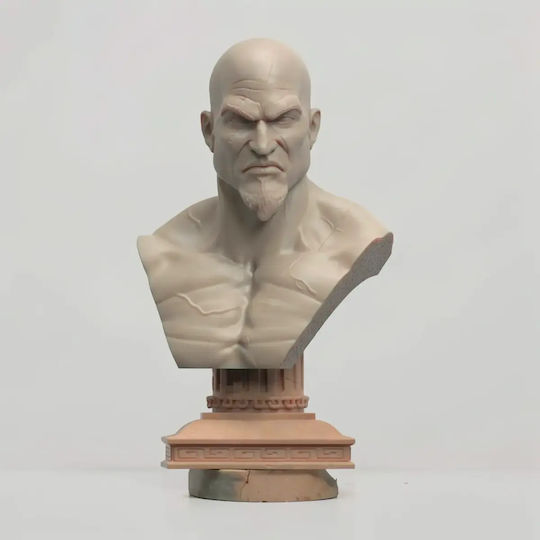 Фигура Кратос Богът На Войната Бюст 3D Модел Скулптура 3D Принтирана 11 4 См 1:16
