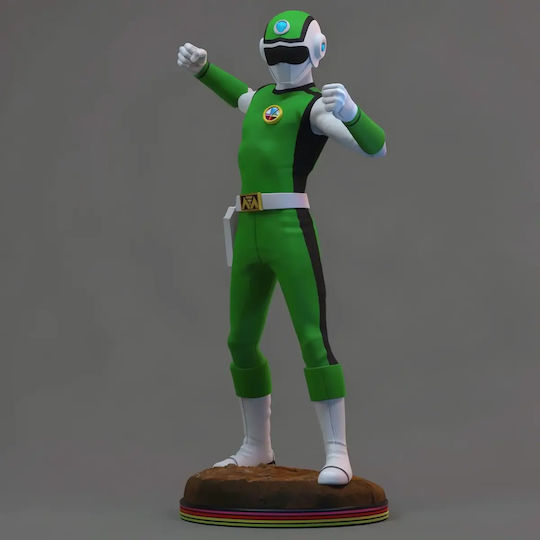 Figurină Choushinsei Flashman Model 3D Imprimat Flash Verde 3D Imprimată 7 6 Cm 1:24