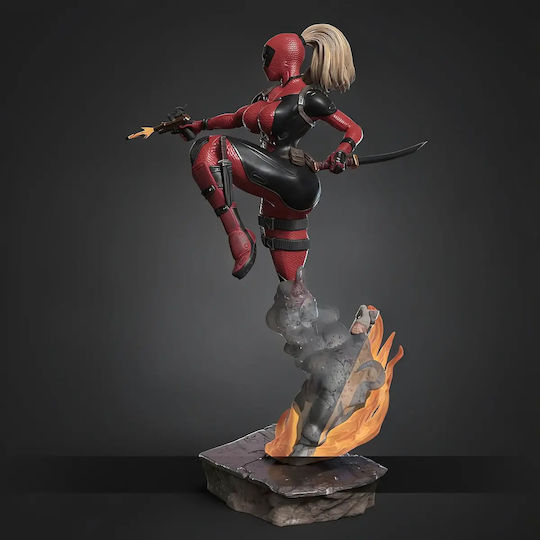 Φιγούρα Lady Deadpool In Action 3d Εκτυπωμένη-7 6 Cm 1:24