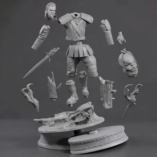 Figure Geralt Rivia Henry Cavill From Witcher 3D Printed 7 6 Cm 1:24