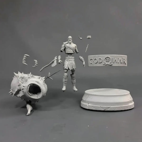 Kratos Stehende Figur Aus God of War 3D Gedruckt 43 Cm 1:4