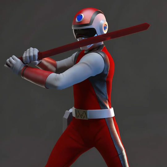 Figure Choushinsei Flashman 3D Printing Model Red Flash 3D Printed 7 6 Cm 1:24