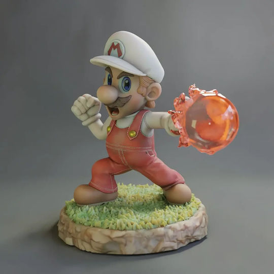 Фигура Fire Super Mario 3d 3d Принтирана 7 6 См 1:24