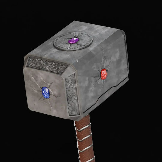 Figurină Cosplay Ciocanul Infinit Mjolnir Ciocanul Thor Purtaibil 3D Tipărit 11 4 Cm 1:16