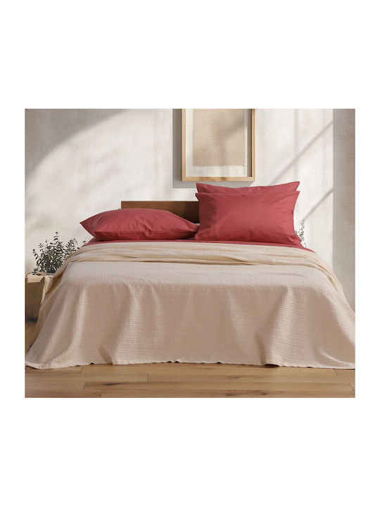Nef-Nef Homeware Cool Pique Blanket Double Bed 220x240cm Sand