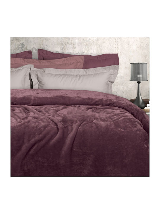 Das Home 1347 Samtige Einzelbettdecke 160x220cm Rosa