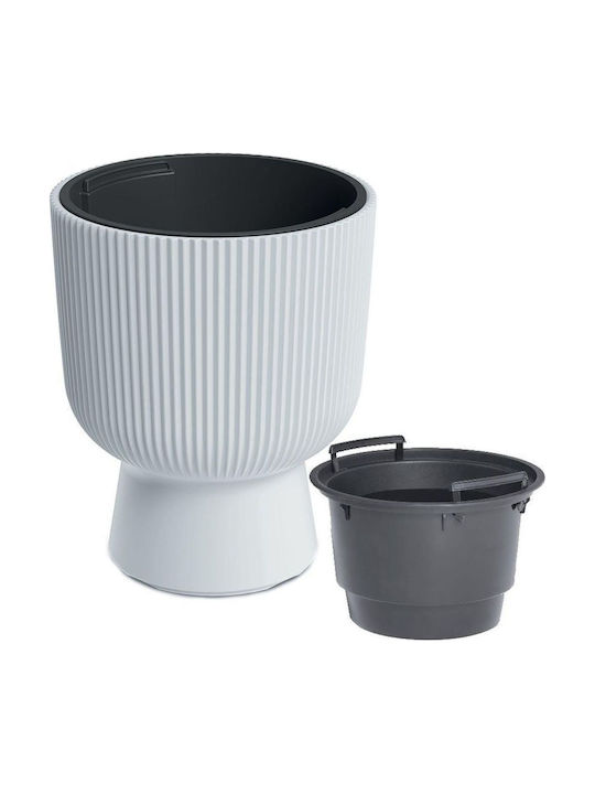 Prosperplast Саксия Пластмаса Бял 24x30εκ.
