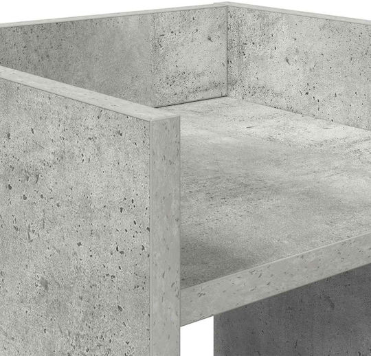 vidaXL Pflanzenturm Holz Grau 30x30x80cm
