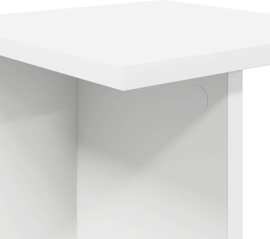 vidaXL Дървени Цветарници Бели 25x25.5x80.5см 2бр