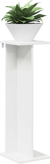 vidaXL Дървени Цветарници Бели 25x25.5x80.5см 2бр