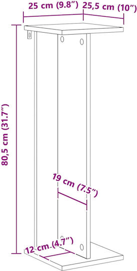 vidaXL Дървени Цветарници Бели 25x25.5x80.5см 2бр