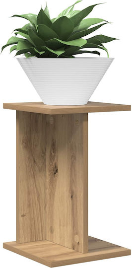 vidaXL Ανθοστήλη Ξύλινη Πράσινη 25x25.5x40.5εκ.