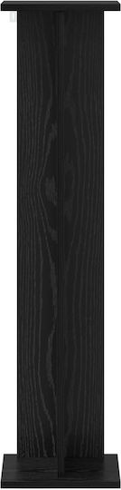 vidaXL Дървен Цветарник Черен 25x25.5x100.5 см