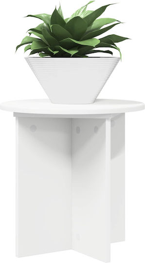 vidaXL Wooden Plant Towers White 40x40x40cm 2 Pieces