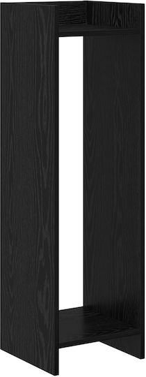 vidaXL Дървен Цветарник Черен 30x30x100 см