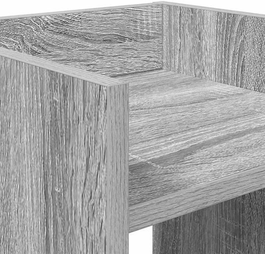 vidaXL Wooden Gray Plant Towers 30x30x100cm 2 Pieces