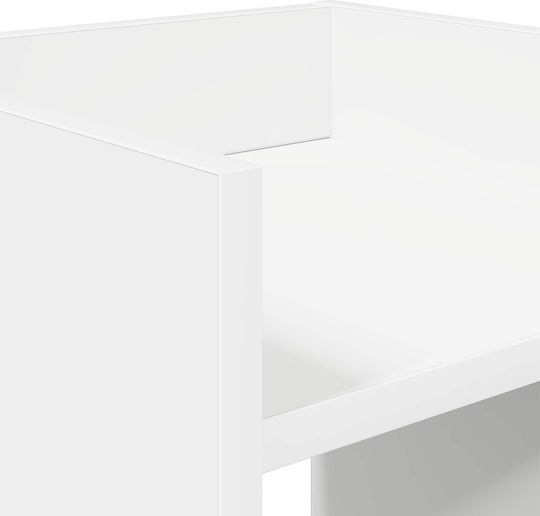 vidaXL Дървени Цветарници Бели 30x30x80см 2бр