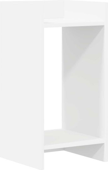 vidaXL Цветарник Дървен Бял 30x30x60см