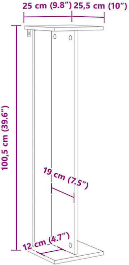 vidaXL Ανθοστήλες Ξύλινες Πράσινες 25x25.5x100.5εκ. 2τμχ