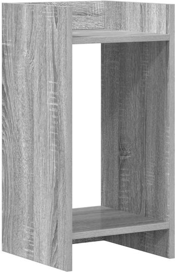 vidaXL Pflanzenturm Holz Grau 30x30x60cm