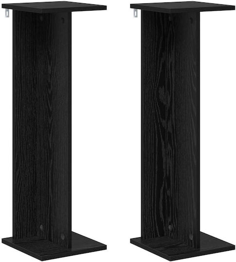 vidaXL Дървени Черни Цветарници 25x25.5x80.5см 2 броя